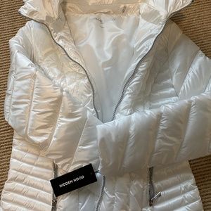White polyester and nylon  jacket
